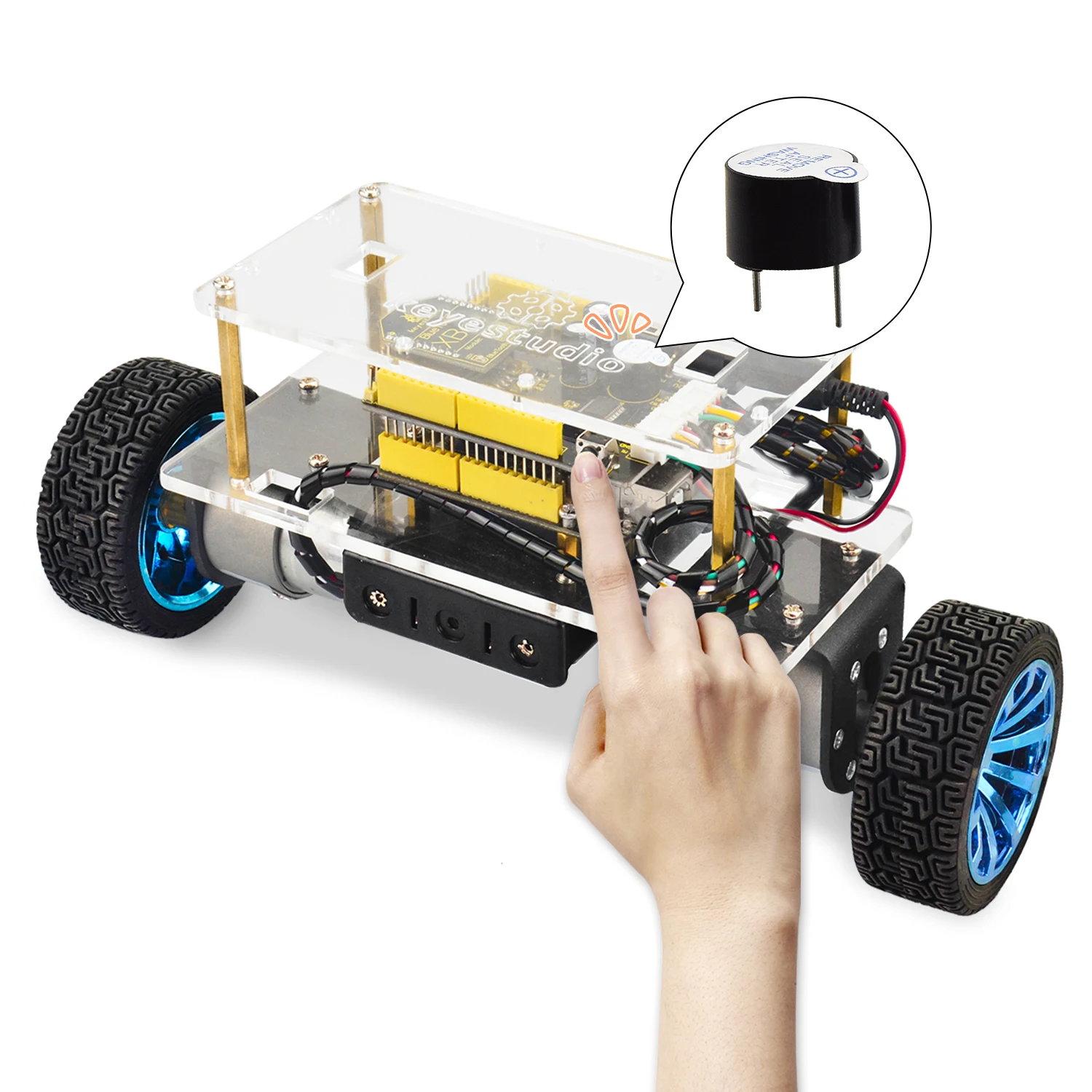 Keyestudio STEM Self-Balancing Balance Robot Car Kit For Arduino Robot Self-balancing Car DIY Electronic Kit APP Control