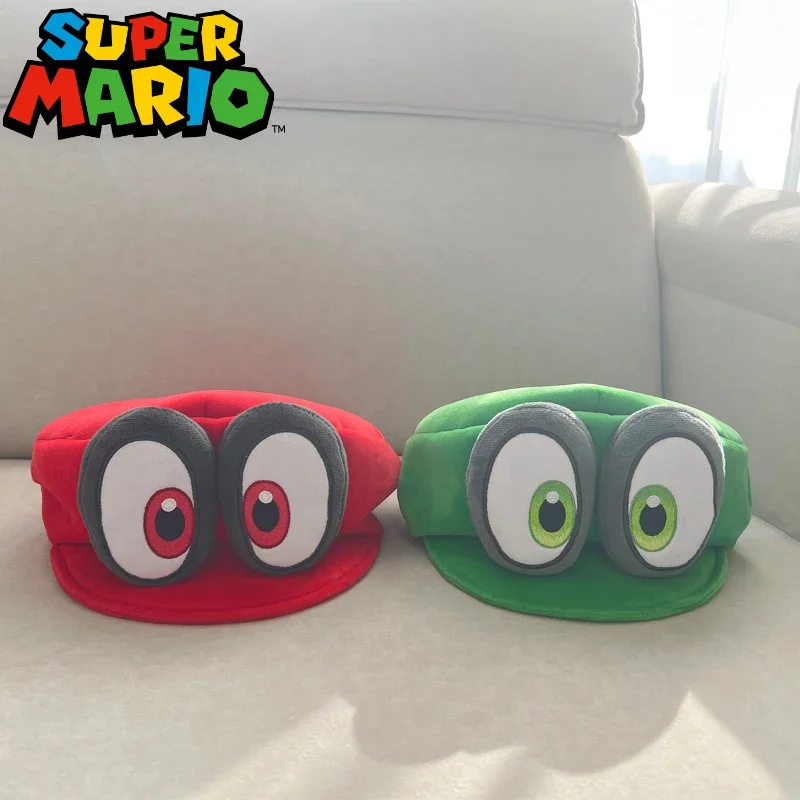 Super Mario Anime Mario Luigi Odyssey PP Cotton Short Plush Baseball Cap Cosplay Performance Toys Birthday Gifts Party Props