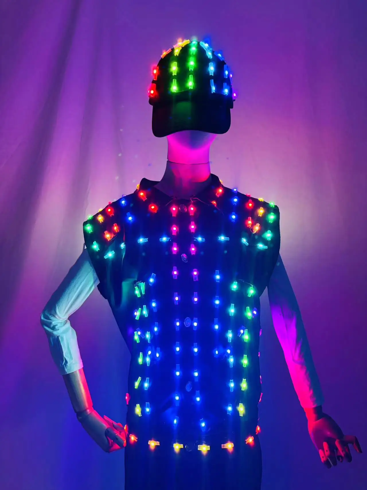 

Casual Sports Feel LED Dancing Show Suit Multi-colors Stage Performance Costume