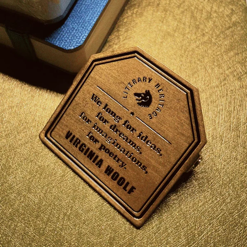 Vintage brass clip Adeline Virginia Woolf abstract theme notebook clips bag storage clamp