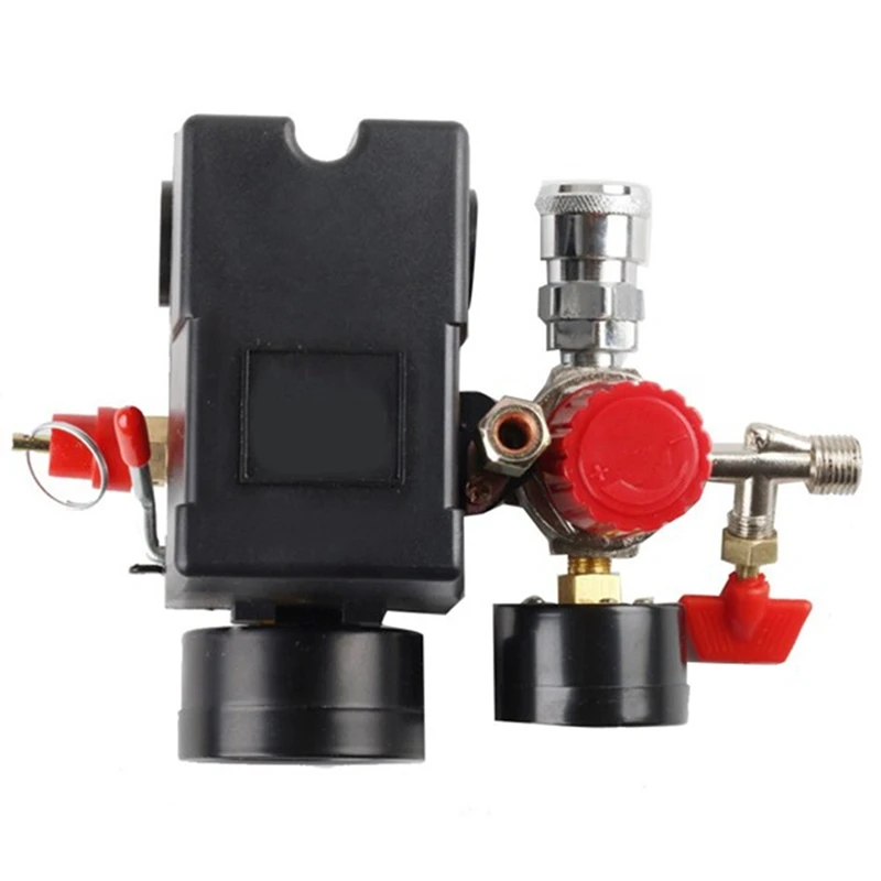 Air Compressor Pressure Switch Pressure W/Valve Control Regulators Gauge 90-120PSI 4 Port Safety Valve Air Compressor