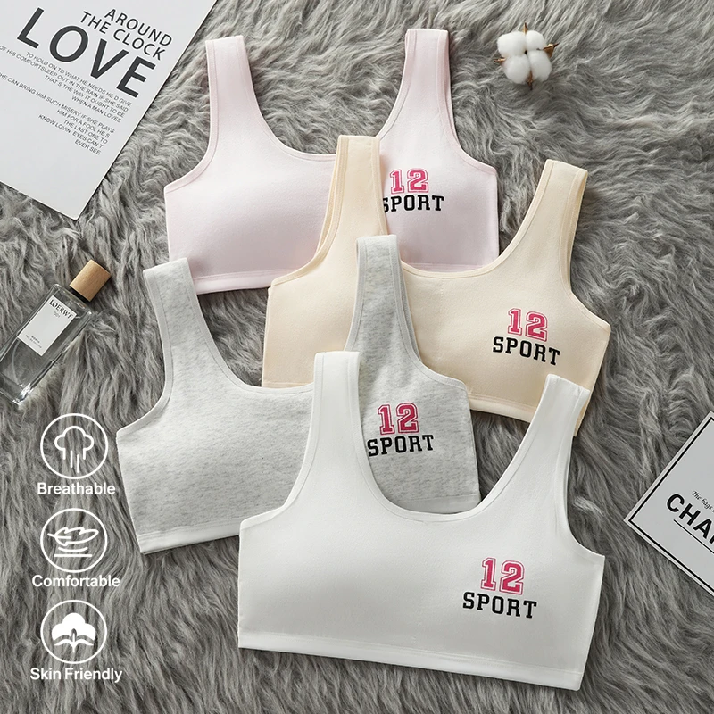 Underwear for female students during their teenage growth period, cotton bra for middle and high school students, Korean version