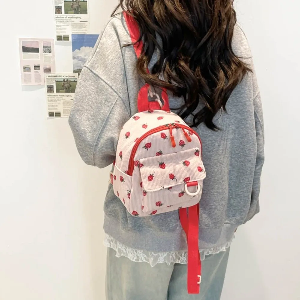 

Cute Large Capacity Shoulder Bag Lightweight Wear-resistant Travel Backpack Mobile Phone Pocket
