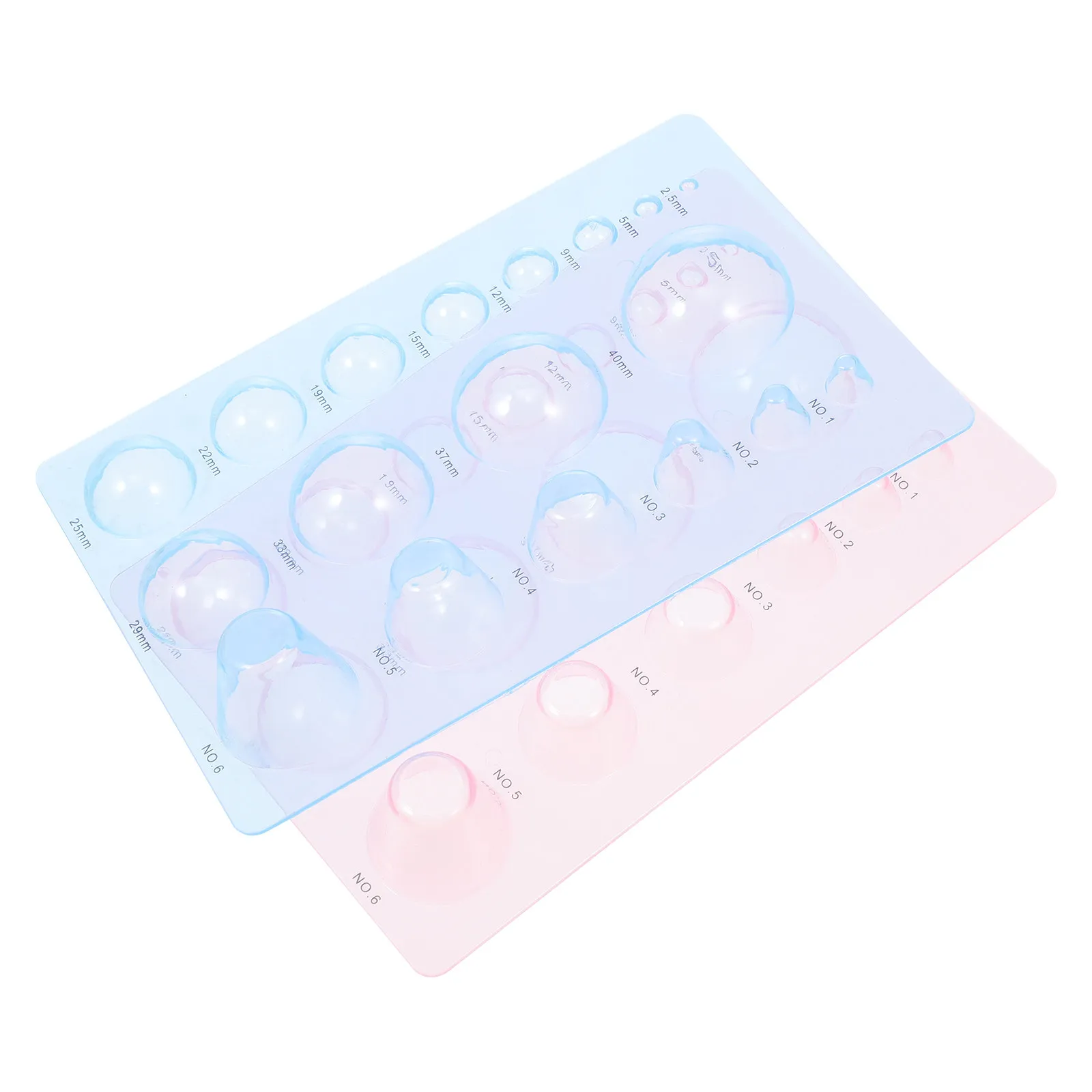 

2Pcs Clay Taker Sturdy Plastic Half Ball Gauges Clay Craft Molds DIY Flower Petals Tools Artwork Accessories Artwork Molds