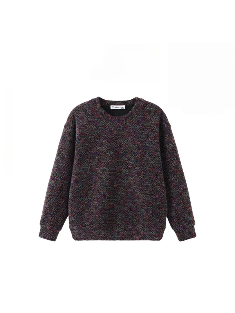 

Мужской модный повседневный свитшот с длинным рукавом и круглым вырезом, цветной, с вышивкой, дышащий, теплый, молодежный, спортивный, универсальный.