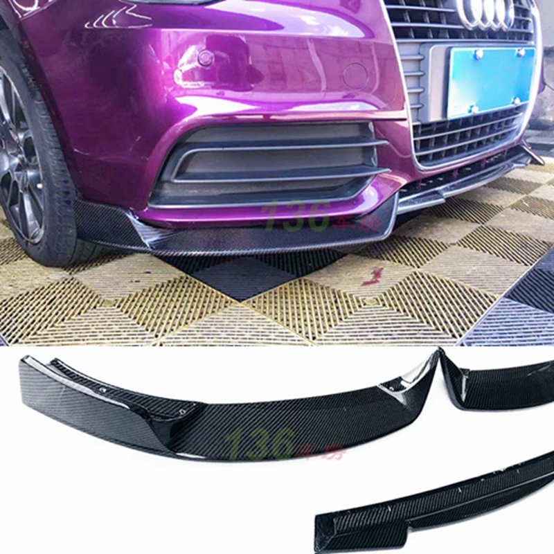 FOR Audi A1 Regular Edition 2011-2014 Carbon Fiber Front Lip Body Kit Spoiler