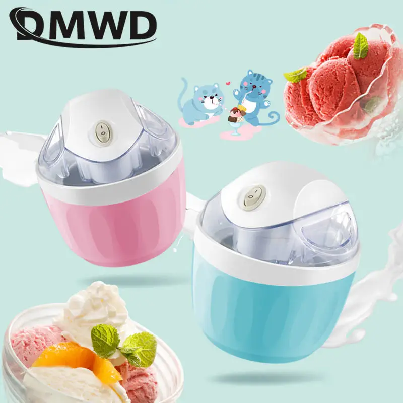 Mini Ice Cream Maker Scrambled Yogurt Machine Cold Drink Beer Cooling Barrel Stir Yogurt Smoothie Blender Children Snack DIY