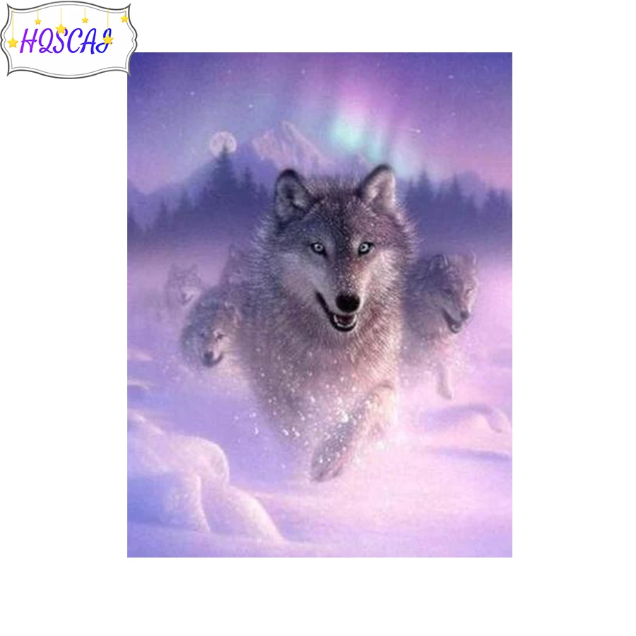 

Diy Round drill diamond painting Abstract wolf animal cross stitch mosaics Full 100% cover embroidery diamond embroidery picture