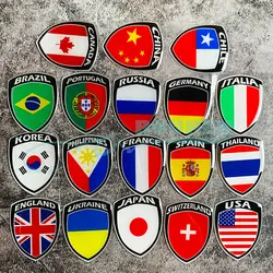 Pegatinas reflectantes 3D con bandera nacional del mundo para coche y motocicleta, accesorios para Yamaha Honda Cafe Racer Sportster, calcomanías