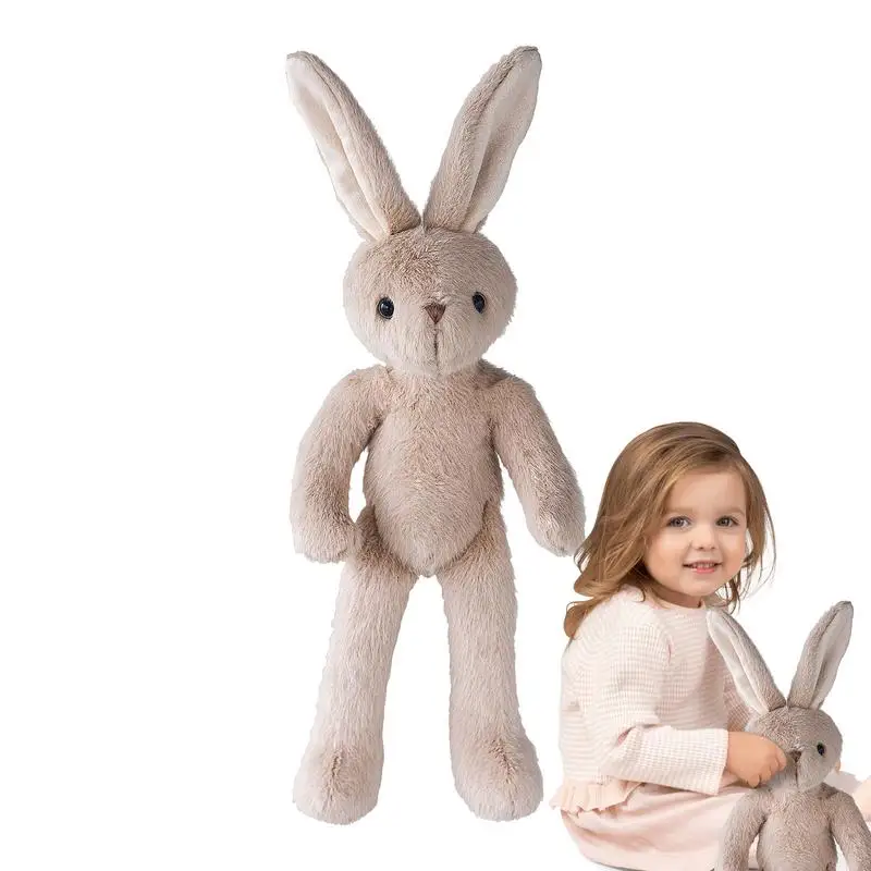 Stuffed Bunny Toy Decorative Animal Plushie Rabbit Doll Kids Bedtime Friend For Graduation Season Children's Day Christmas