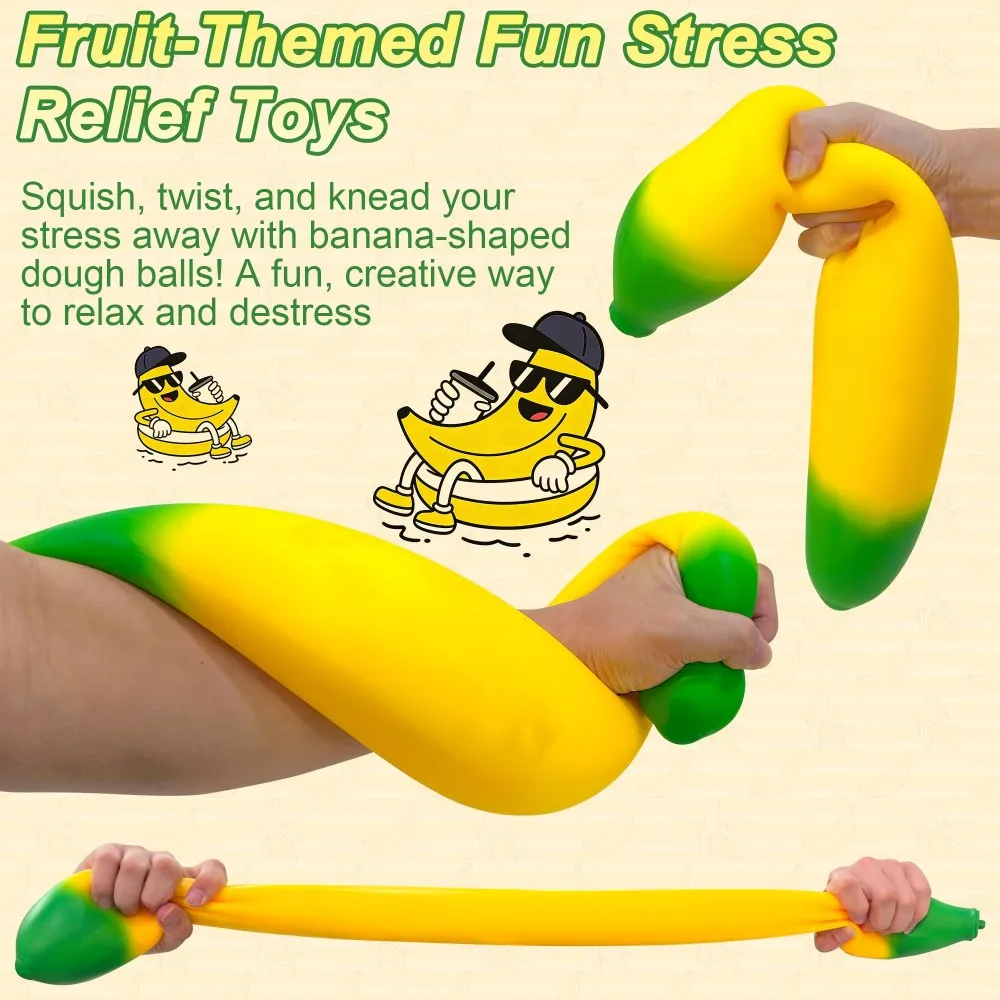 18/41cm Jumbo Squishy Banane Riesiger Quetsch-Stressball Langsam Rückfedernder Stressabbauender Geschenkartikel Heim- und Schreibtischdekoration zur Angstlinderung – Detail 3