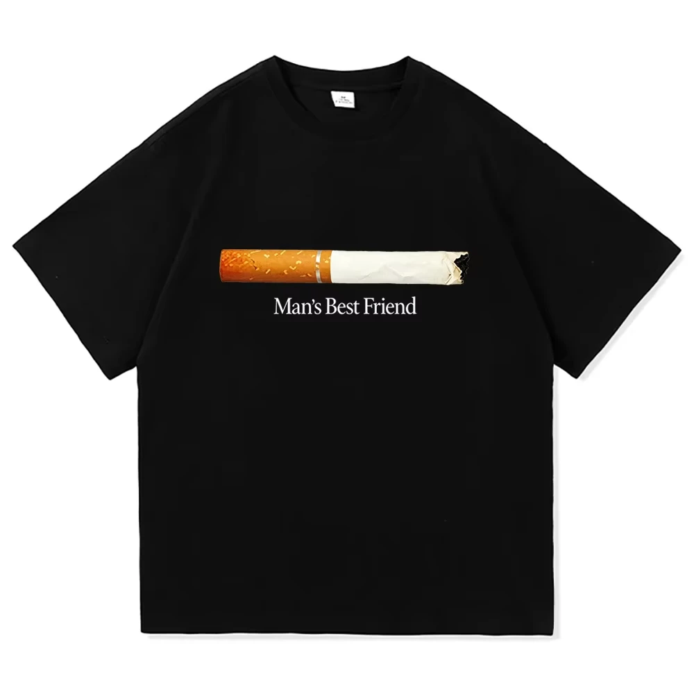 Man's Best Friend Cigarette Tee Sabrina Carpenter Cotton T‑Shirt Pop Album Graphic Tee Men Women Unisex Music Fan Tour T Shirts