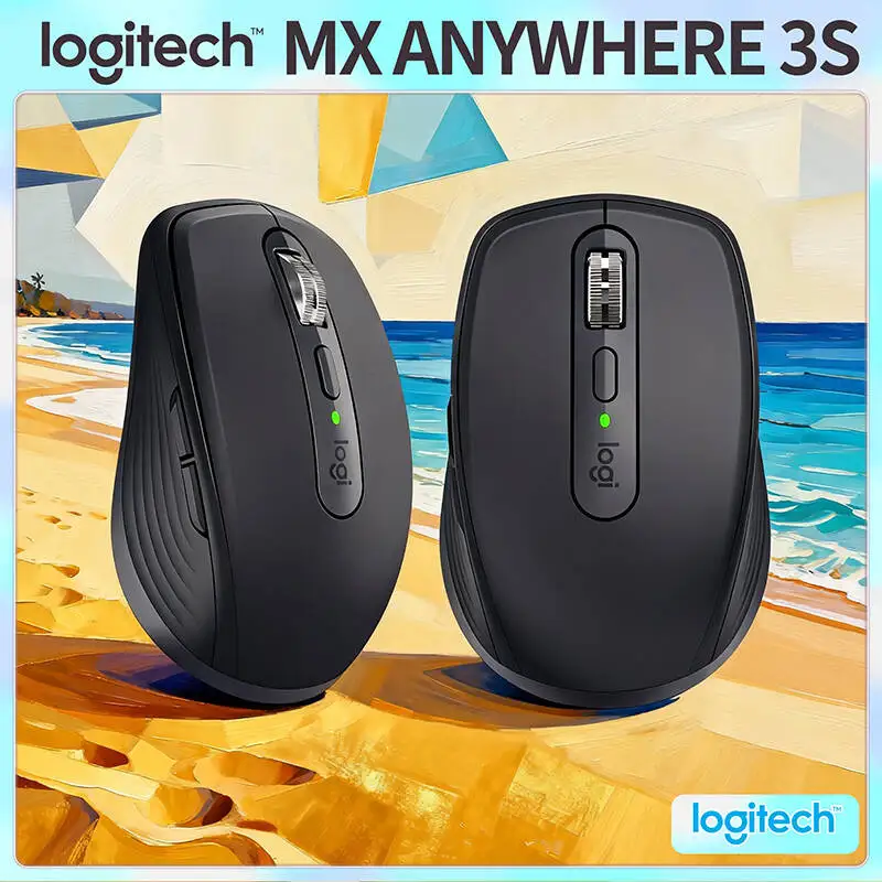 

Logitech MX Anywhere 3S Wireless Bluetooth Mouse 8000 DPI Silent Rechargeable Ergonomic Compact for Laptop PC Office Gaming
