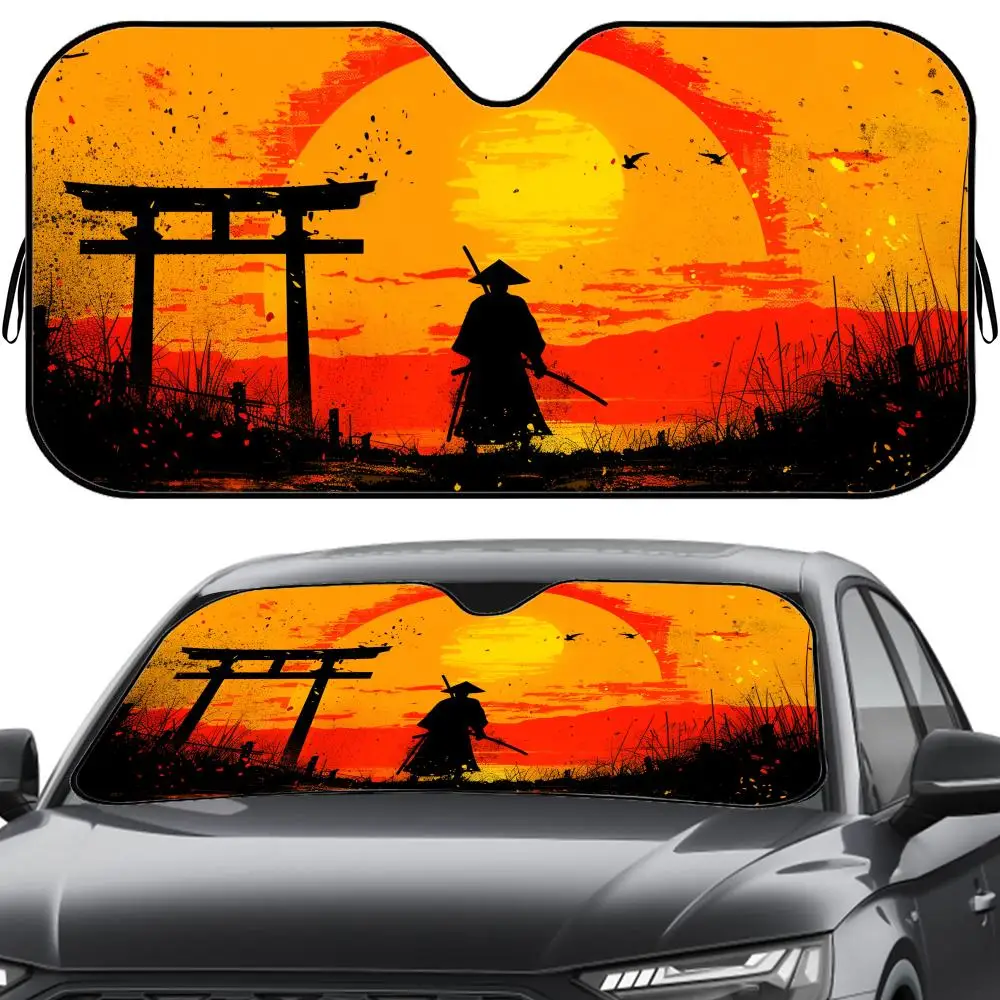 

Японский солнцезащитный козырек для автомобиля из алюминиевой фольги, многоразовый, с УФ-защитой, пятислойной теплоизоляцией и ветрозащитой