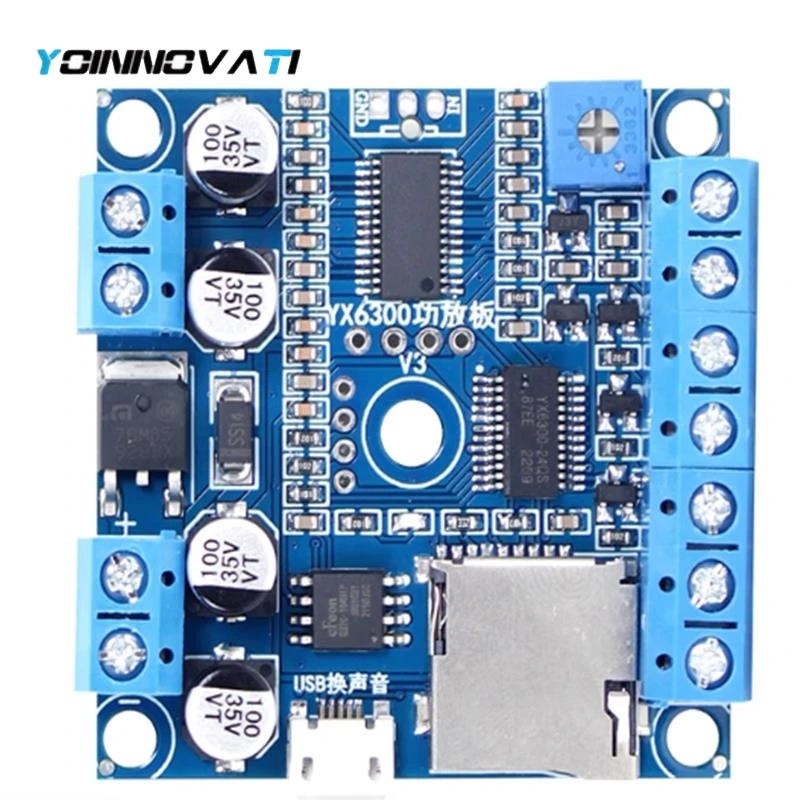 MP3 Module Sound Board with 15W Class D Amplifier High Quality Voice Playback Module (Module Only without Sensor)