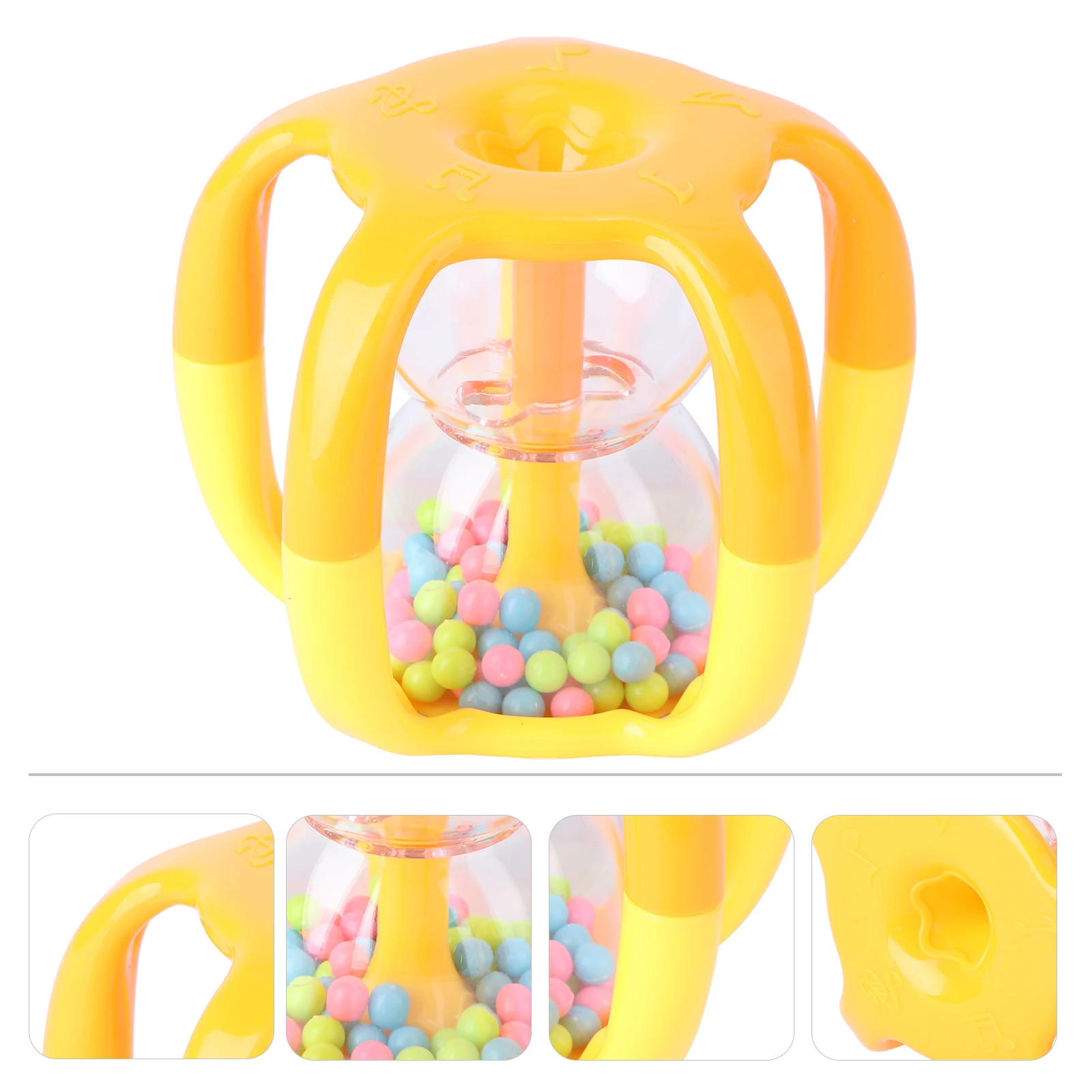 1pc Creative Baby Hand Bell Colorful Plastic Rattle Toddler Safe Environmental Friendly Kid Plaything Encourages Grasping