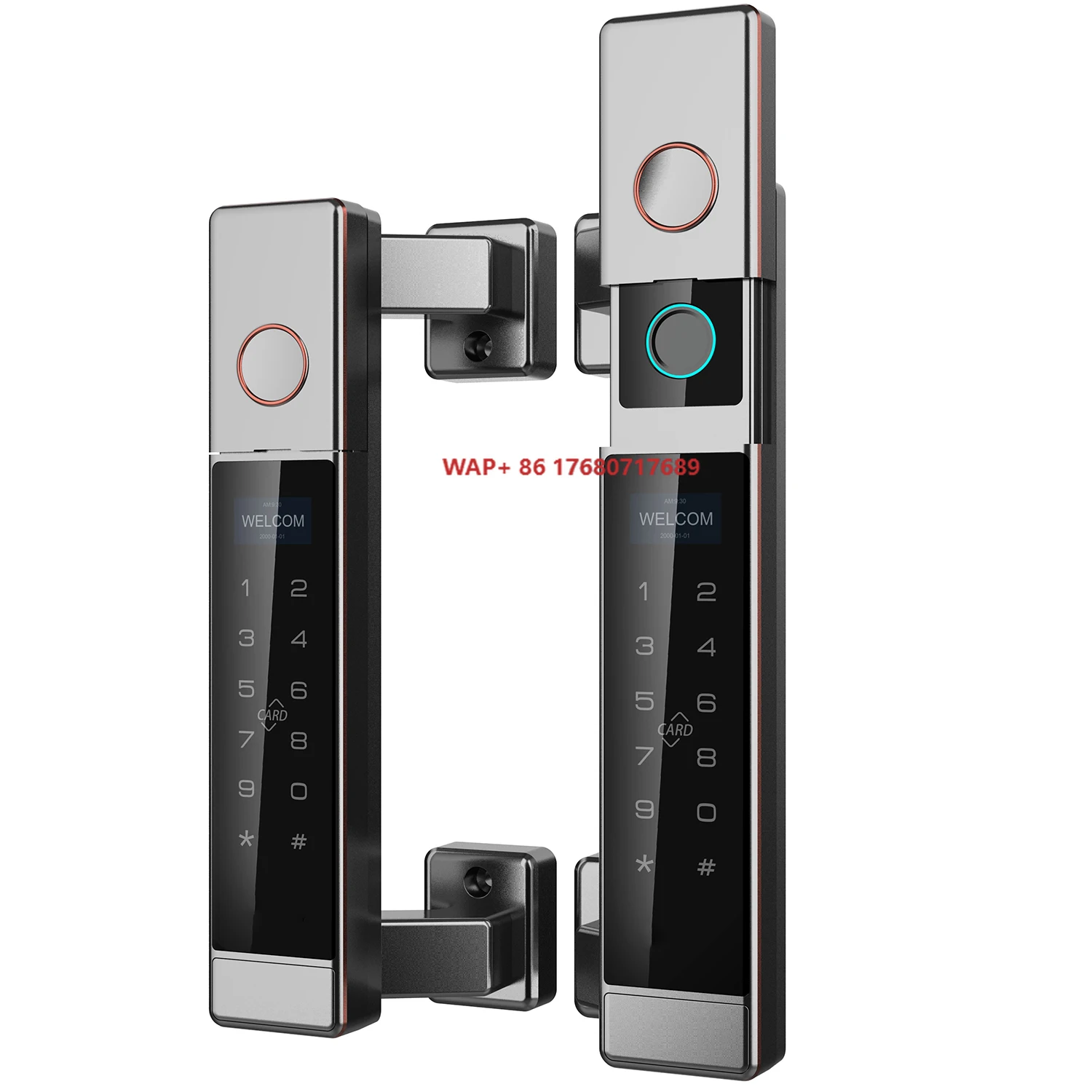 

Luxury Villa Grill Door Authentication Double Sided Digital Fingerprint Smart Door Lock