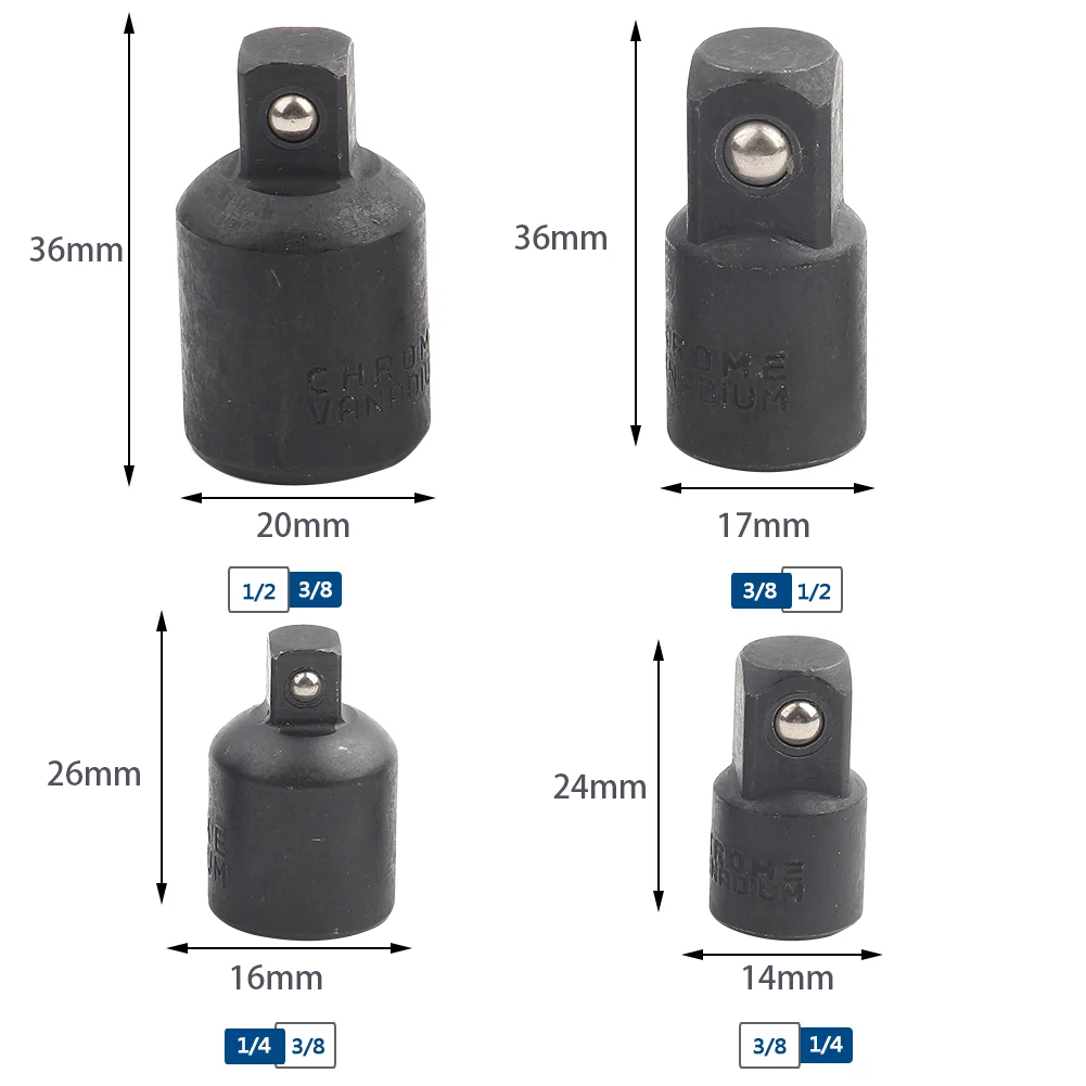 Sockets Screwdriver Converter Set 1/2