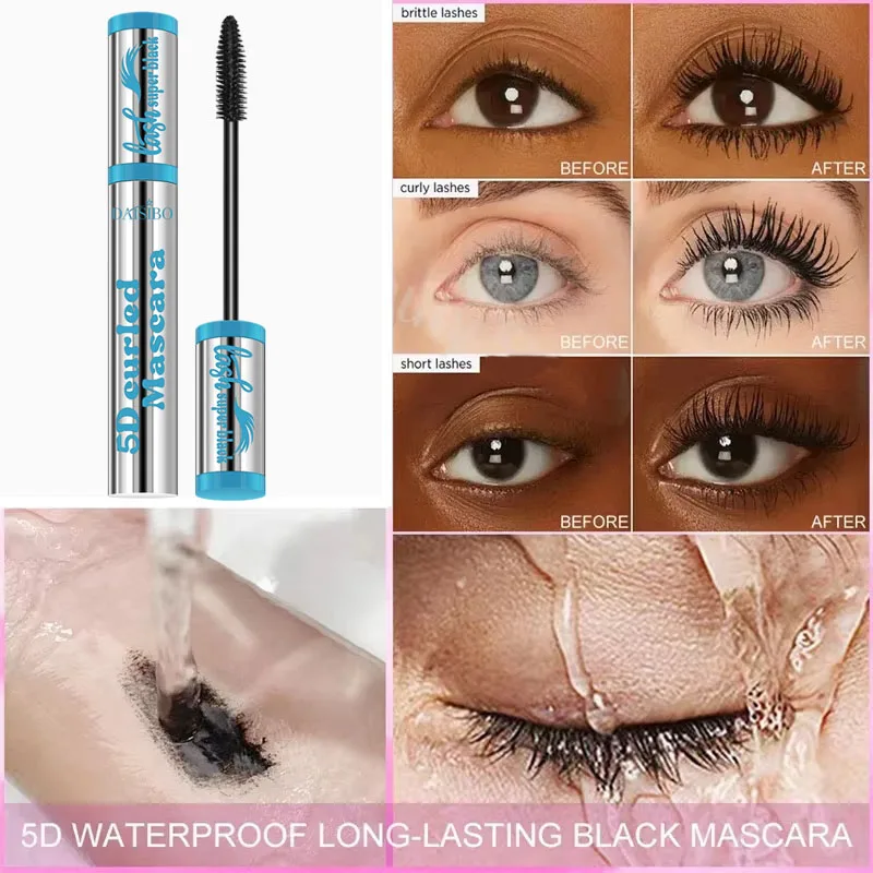มาสคาร่ากันน้ำ 4D ขนตายาว ติดทนนาน ขนตาไหมสีดำ ต่อขนตา แต่งหน้า ความงาม ดวงตา เครื่องสำอางเกาหลี