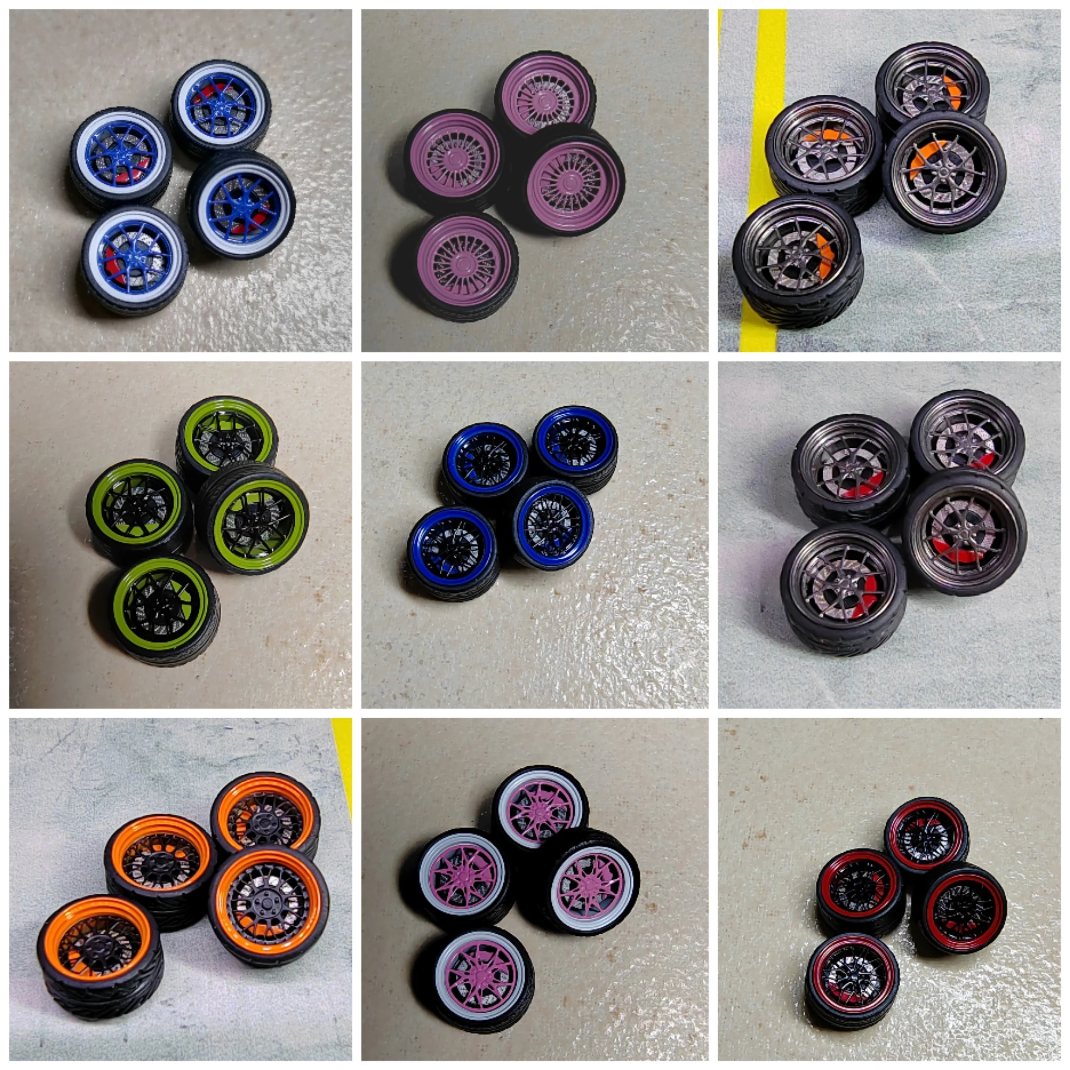 

1:64 Dove hub with bearings, metal hub rubber tires (color model, default large throwing edge)