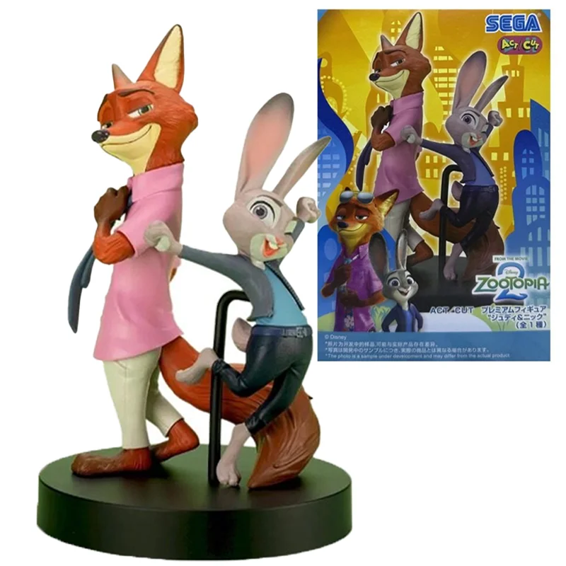 [정품] 재고 있음 세가 더 애니메이션 주토피아 주디 홉스 닉 와일드 ACT CUT 피규어 모델 수집가용 피규어 장난감 선물