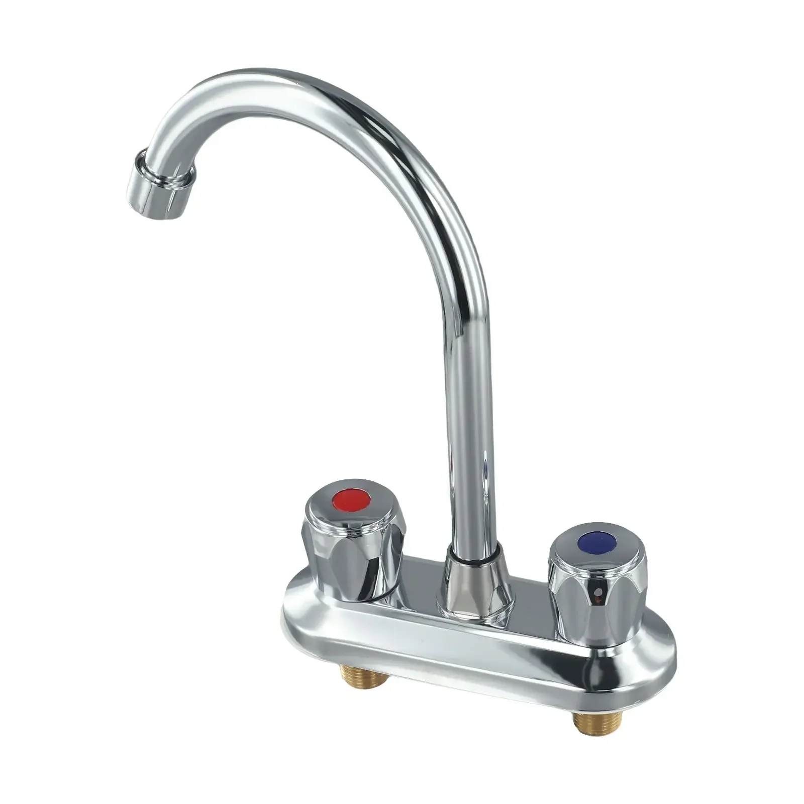 

1pcs Bathroom Wash Basin Shower Faucet Center Distance 100 Mm Dual Handle Deck Mounted Sink Water Mixer Tap Shower Faucets