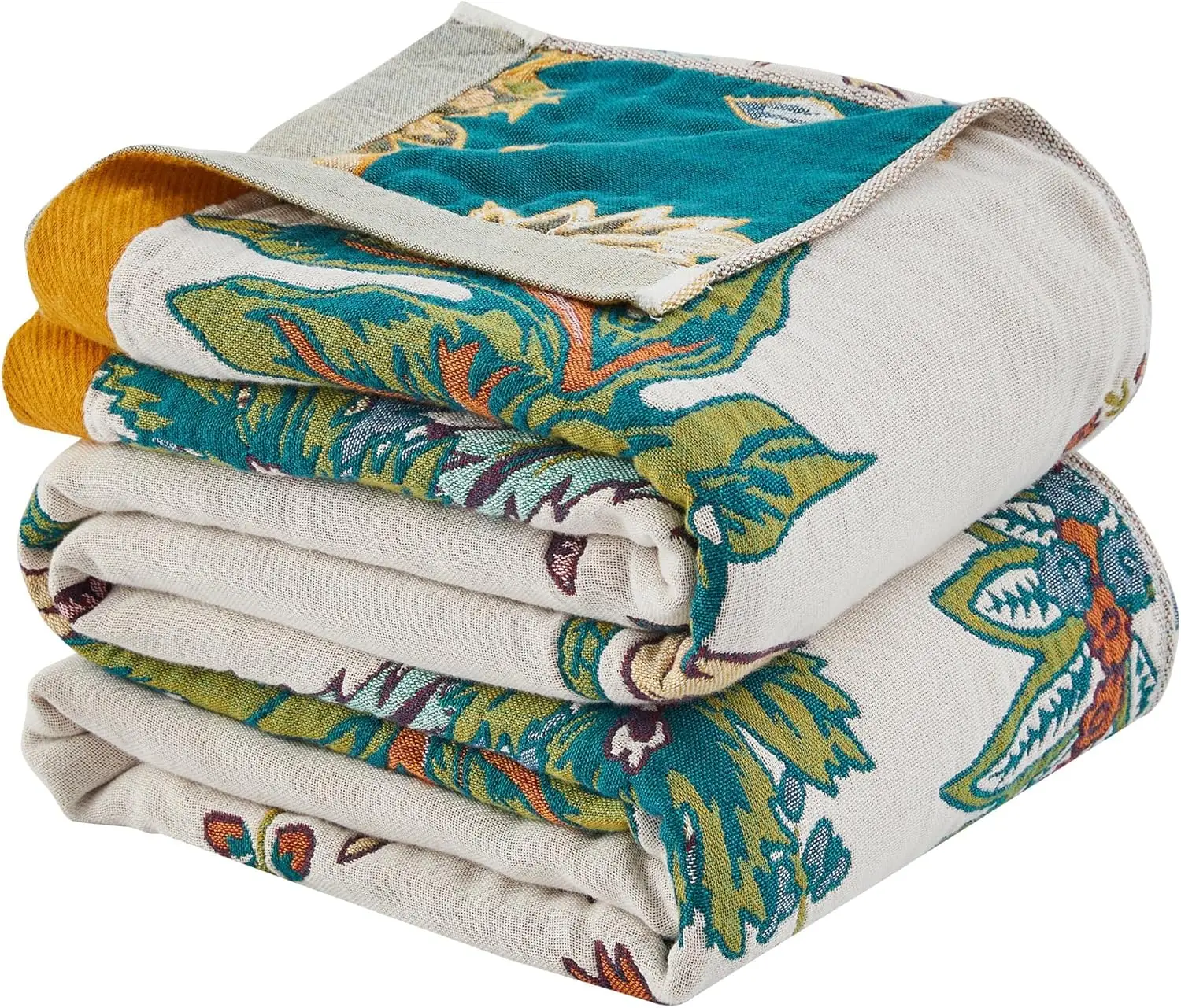 

Большое богемное одеяло, двустороннее хлопковое одеяло 90x98 дюймов для дивана и кровати, легкий осенний декор