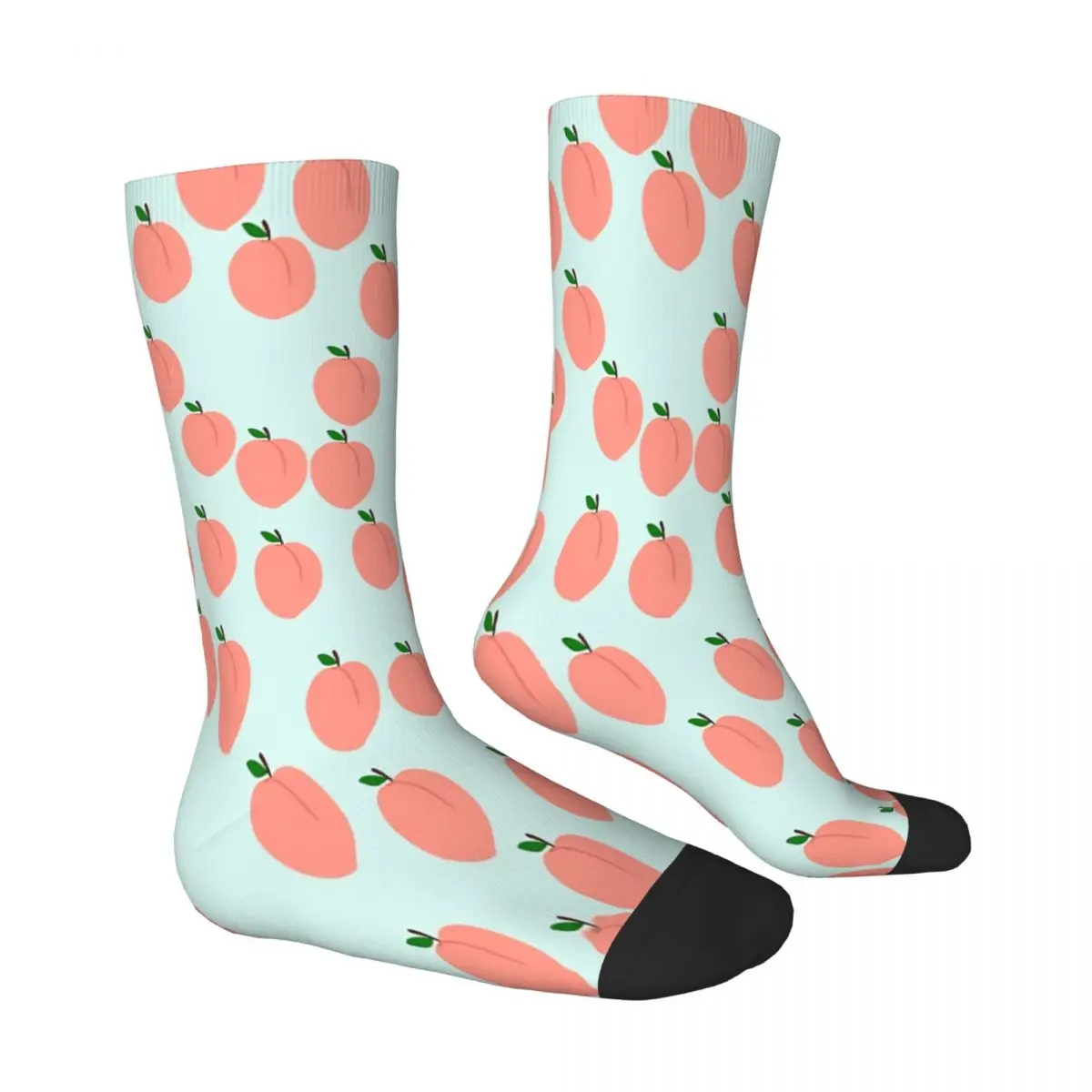 Funny Peach Fruit Socks Male Mens Women Summer Stockings Harajuku