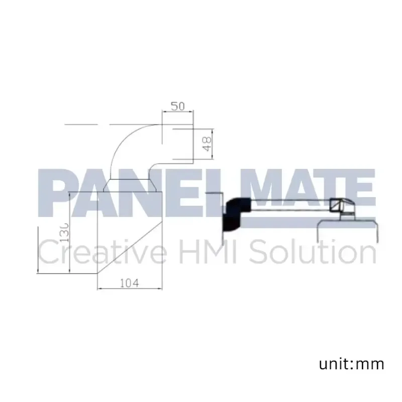 48 Series Stainless Steel Horizontal Wall Base Support Arm System Parts for Computer Monitor Stand Operation Panel Mounting