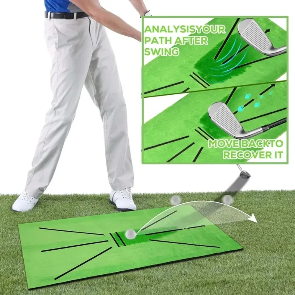 Tapete de Entrenamiento de Golf con Marcas de Trayectoria para Detección de Dirección de Golpeo