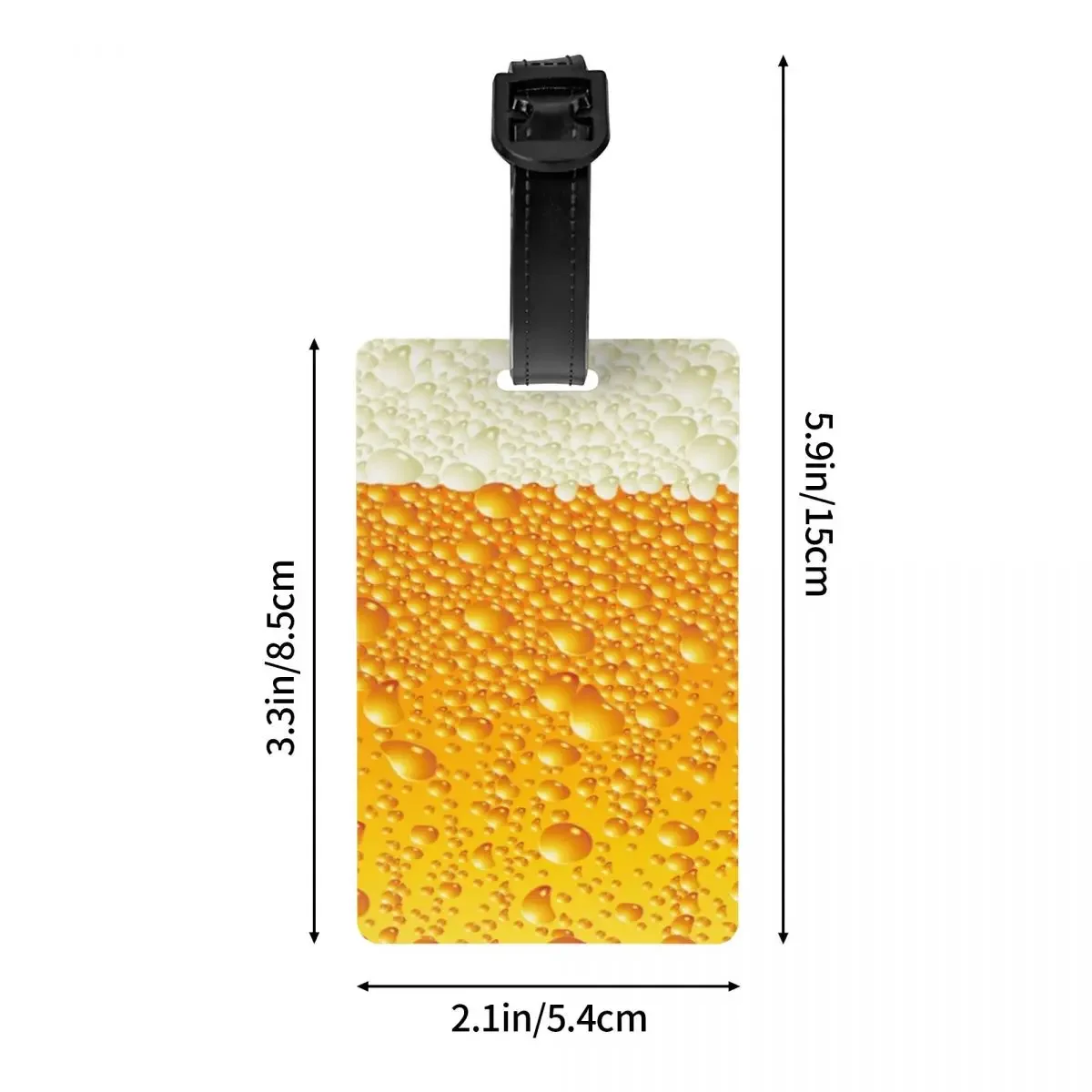 Przywieszka do bagażu z wodą piwną Torba podróżna Walizka Etykieta identyfikacyjna z osłoną prywatności