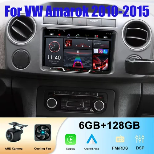 Imagen 2 del producto Radio de coche de 9 ''y 128GB para VW Amarok 2010-2015 unidad principal inalámbrica Android 15 sistema inteligente Carplay GPS Navi WIFI BT mapa de Google