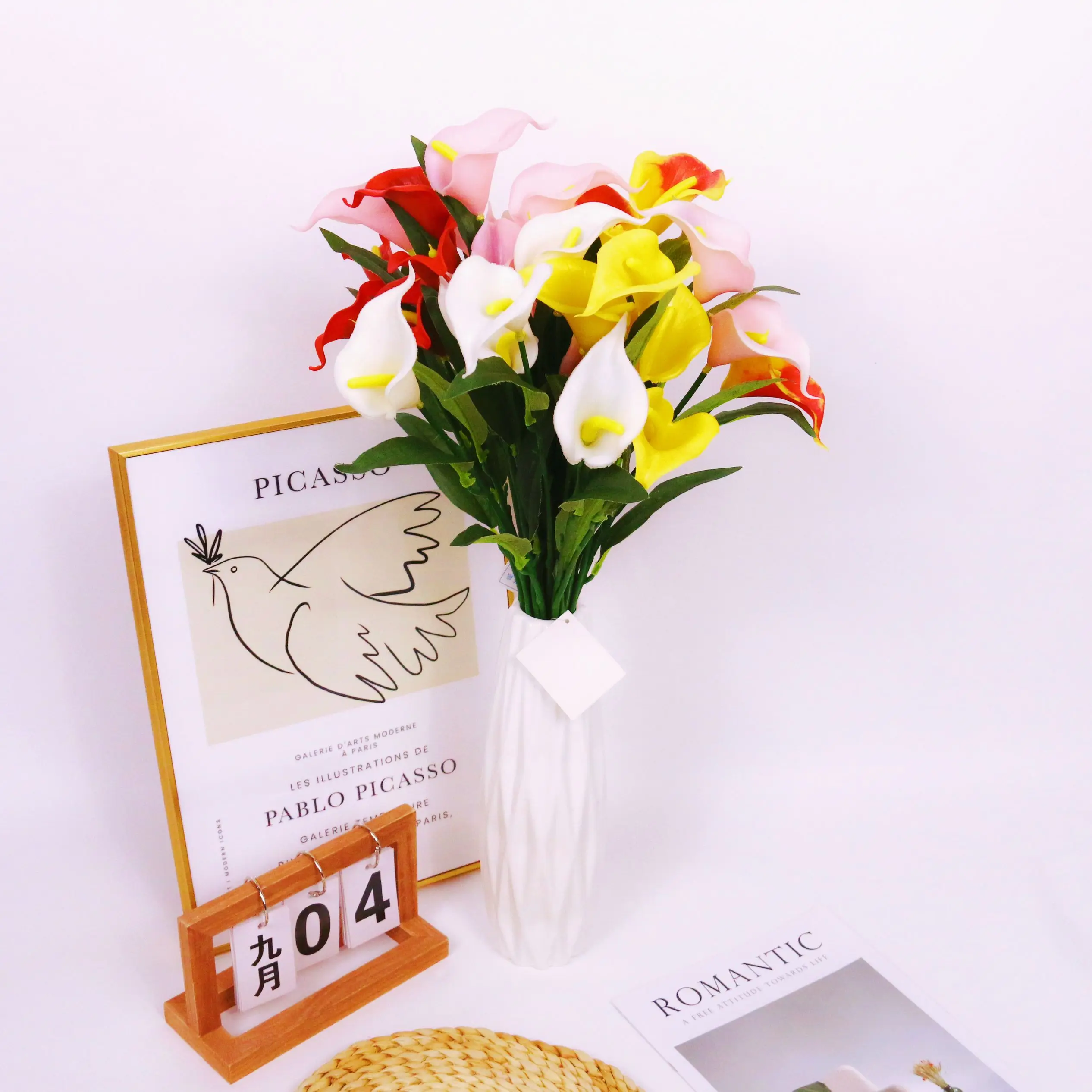 

Artificial Flowers Calla Lily Fake Flowers for Outside Indoor Outdoor Office Home Garden Decoration