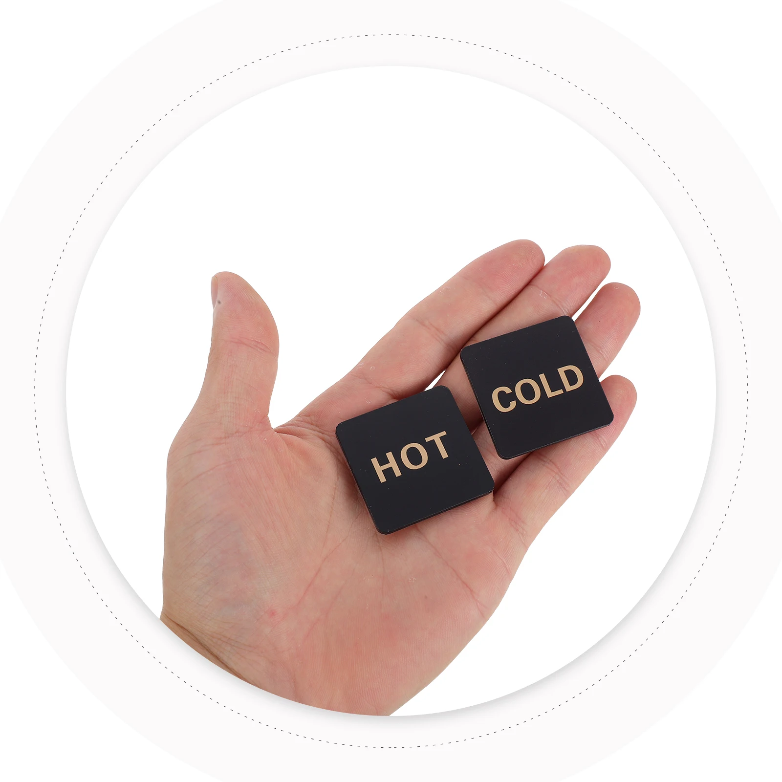 

10 Pairs Acrylic Hot Cold Water Self Adhesive Bathroom Hotel Sink Labels Clear Temperature Indicator Stickers For Home Office
