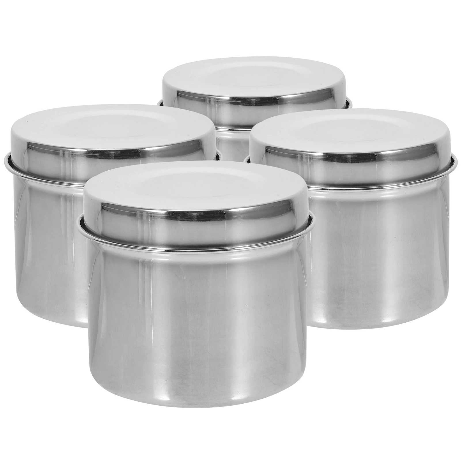 

Stainless Steel Sample Box 8CM Cylinder 350ML Airtight Food Storage Containers with Lids for School Canteen Lab Use