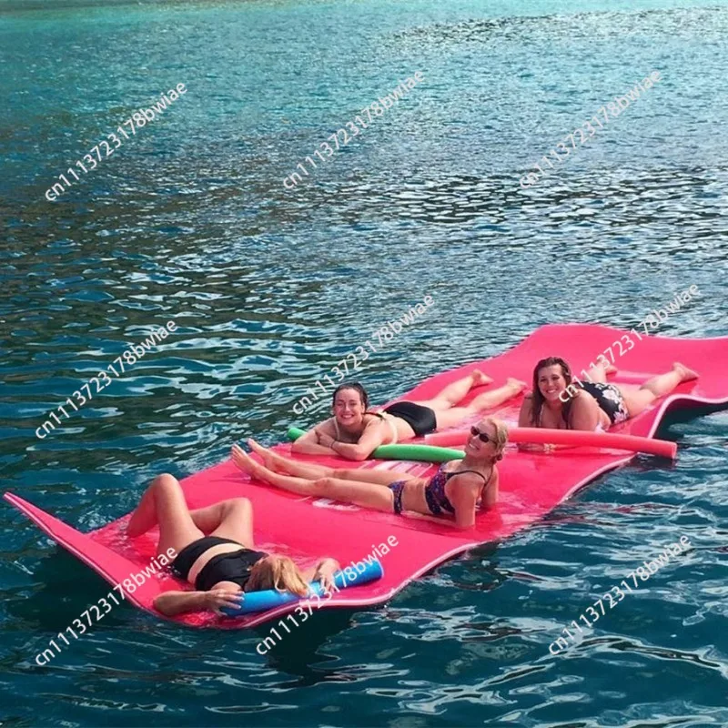 Three-color inflatable water mat - foam board - pool & sea entertainment - floating magic carpet water bed