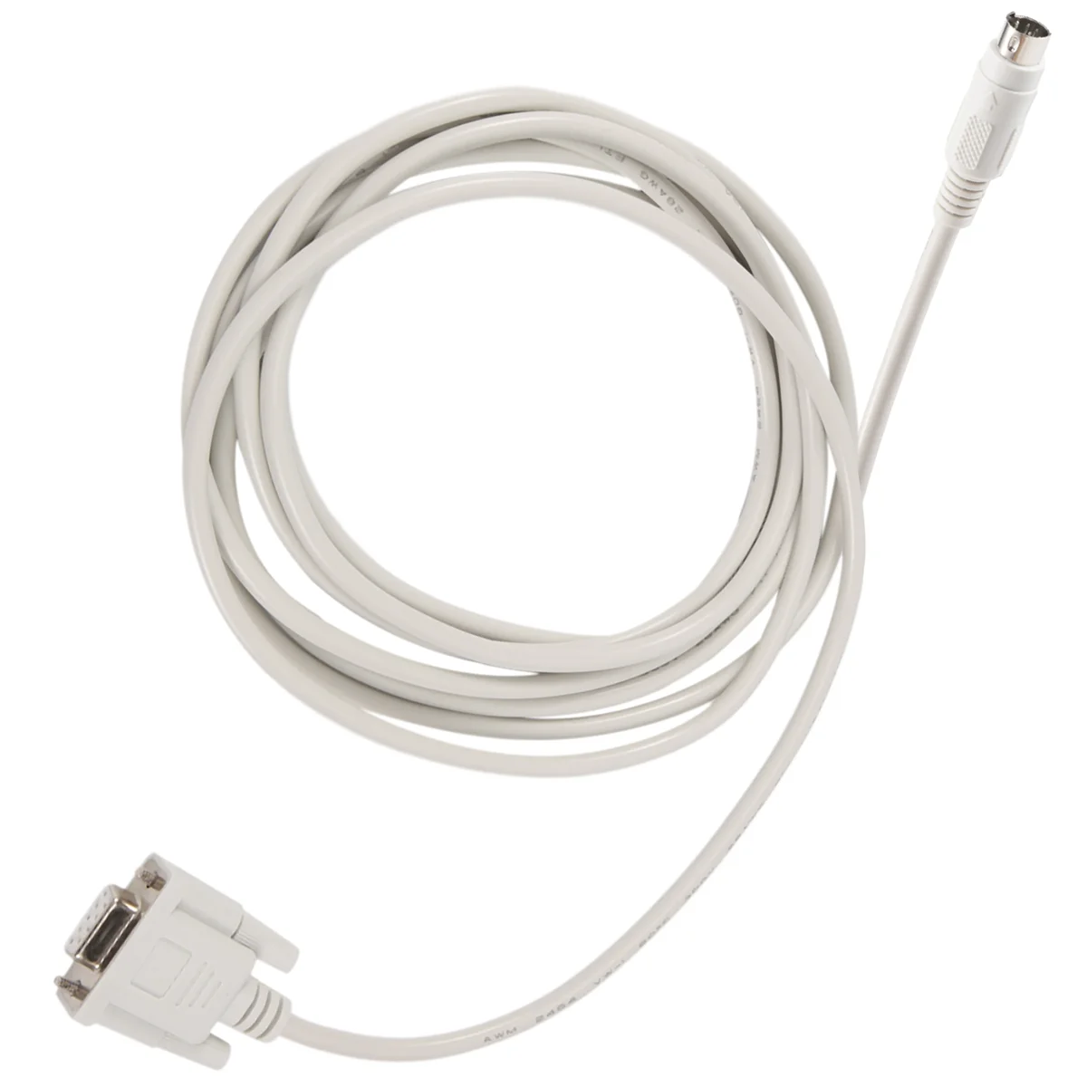 

SWXF DB9P to 8P Mini Din RS232 Download Cable White 8.2 Ft for PLC -EH