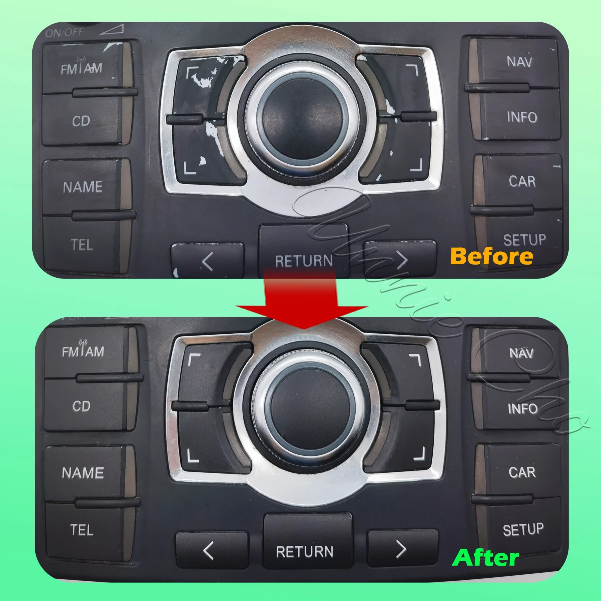 For Audi A8 D3 Button Repair Stickers A8 4E Accessories Tuning Decals For Dashboard Refinishing Seat Adjusting Fuel Trunk Switch