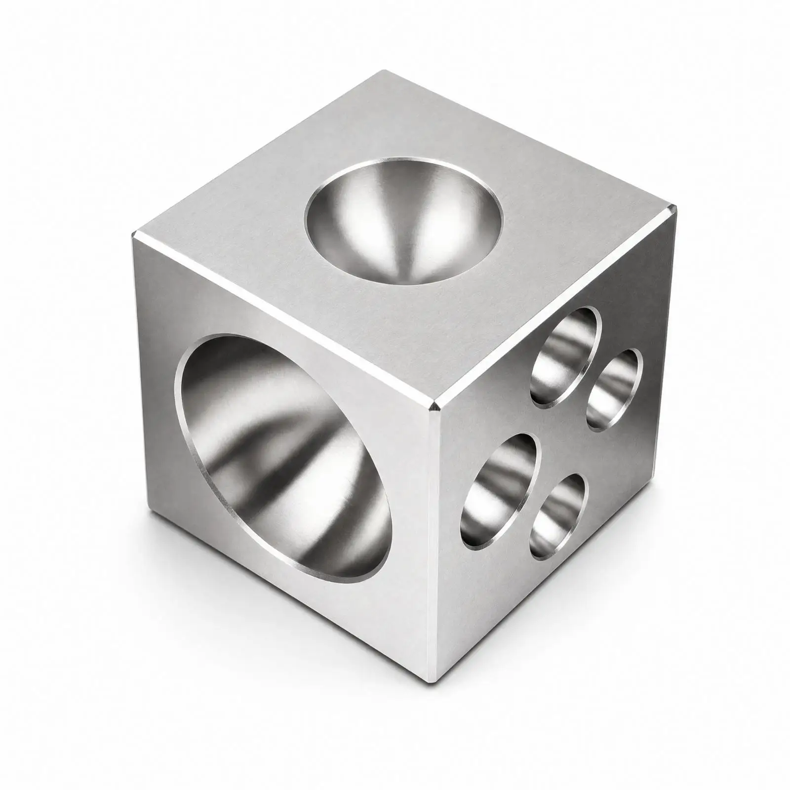 Jewelry Forming Tool Solid Metal Cube Dapping Block with Hemispherical Recesses Dapping Block Sturdy for Metalsmiths