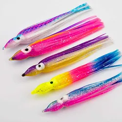 Squid Hoochies 150mm/180mm/200mm Hollow Skirt Bellow Squid Trolling Lure PVC Luminous Skirt Fishing Lure
