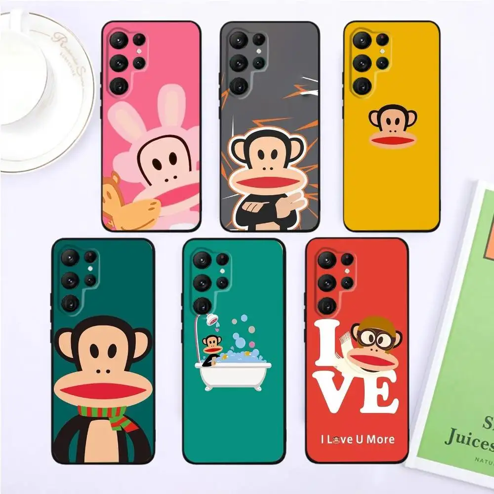 

P-PaulS Monkey F-FrankS Phone Case For Samsung S25,S24,S23,22,21,Ultra,Pro,S10,S30Plus,20lite Black Cover