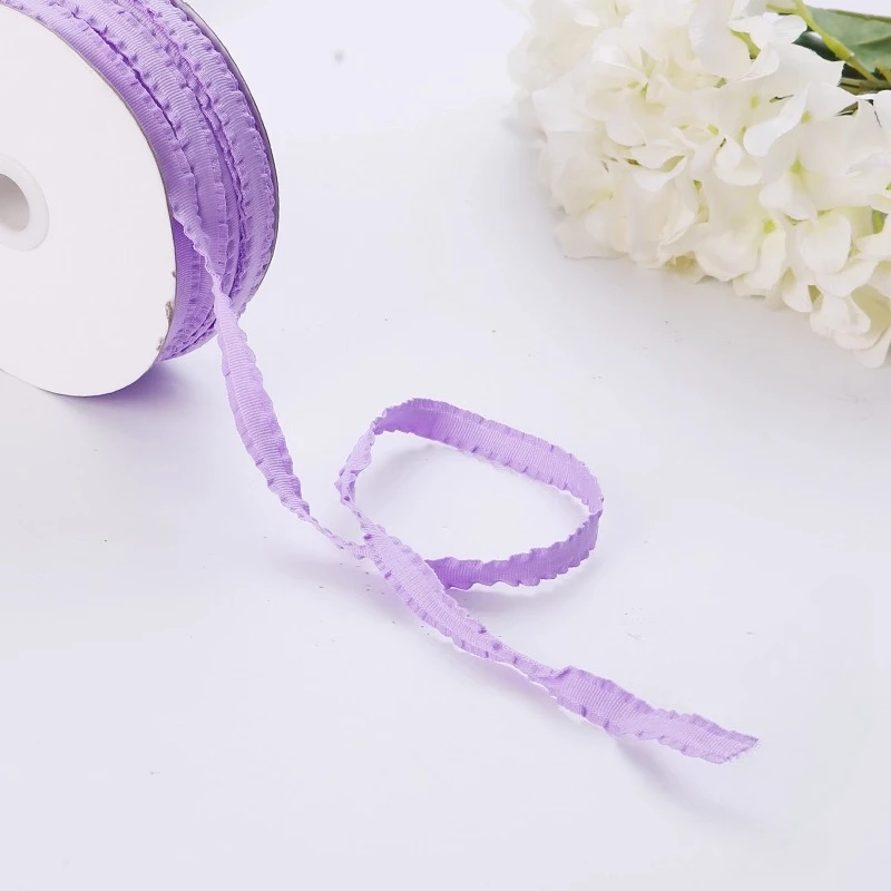 50 metri/rotolo 10mm elastico increspato pizzo fai da te indumento decorazione nastro vestiti biancheria intima materiali ausiliari fascia per capelli accessori per cucire