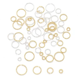 20 pçs 4/6/8/10mm prata/14k banhado a ouro latão saltar anéis laços abertos para brinco pulseira colar diy jóias fazendo descobertas