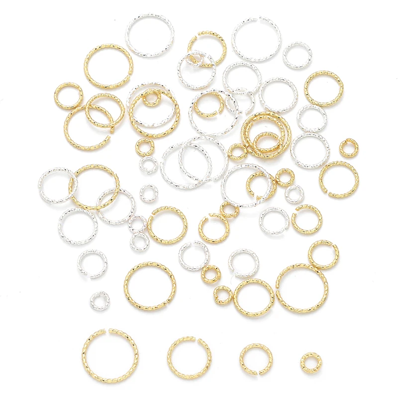 20 sztuk 4/6/8/10mm srebrny/14K pozłacany mosiądz Jump pierścienie otwarte pętle na kolczyki bransoletka naszyjnik DIY komponenty do wyrobu biżuterii
