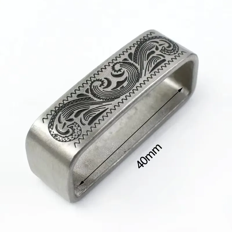 

1Pc 35/40mm Solid Stainless Steel Metal Buckle for Belt Men's Keeper Jeans Ring Buckles Clothing Loop Hooks DIY Accessories