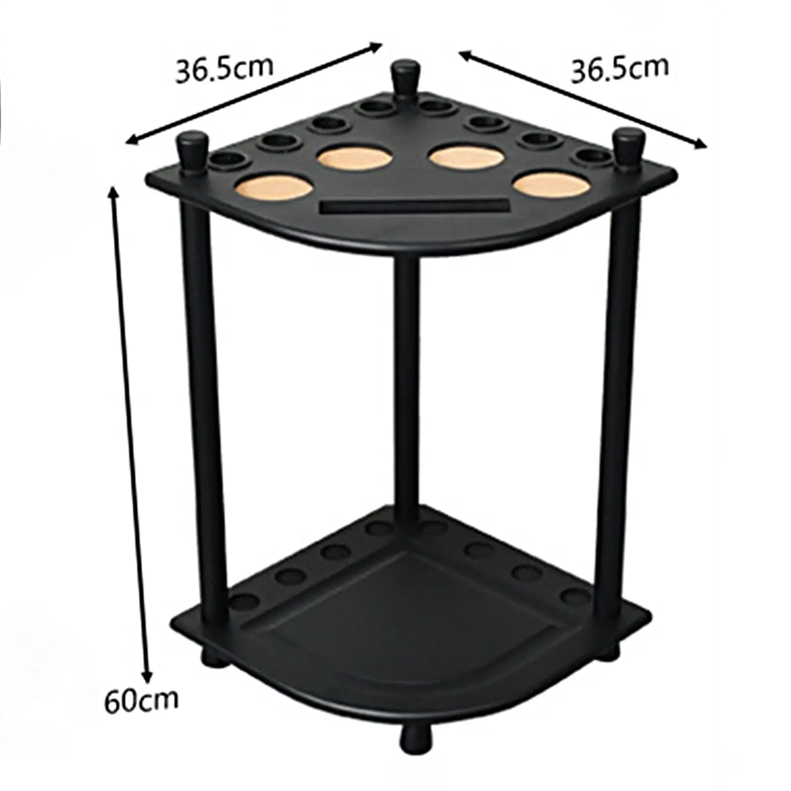 Pool Stick Holder, Mesa de Madeira, Free Standing Floor Stand com Drink Holder, Sala de Bilhar Clube Acessórios, 8 Varas