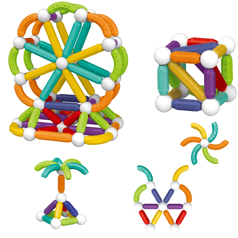 KNYYSECQ Early Childhood Education Puzzle Versatile Magnetic Stick Children's Magnetic Building Intelligence Block Toy