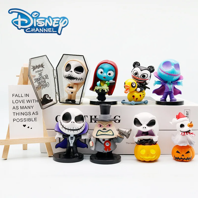 Christmas Limited 8-Piece Dark Cute Style Eco-Friendly  Material,  Jack Plush Decor, Disney Fan Holiday Home Collectible hot Toy