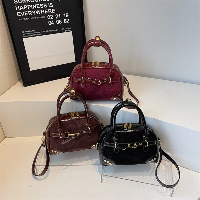 

2025 New Vintage Shoulder Bag for Women, Niche Design Genuine Leather Multi-way Crossbody Tote, Retro Chic Large Capacity Purse