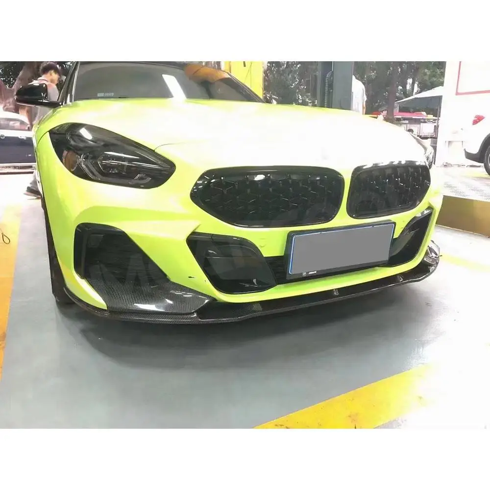 

JMCARCOOL Carbon Fiber Front Lip Splitters Covers For BMW Z4 G29 M Sport 2019 2020 2021 Head Bumper Extension Chin Spoiler